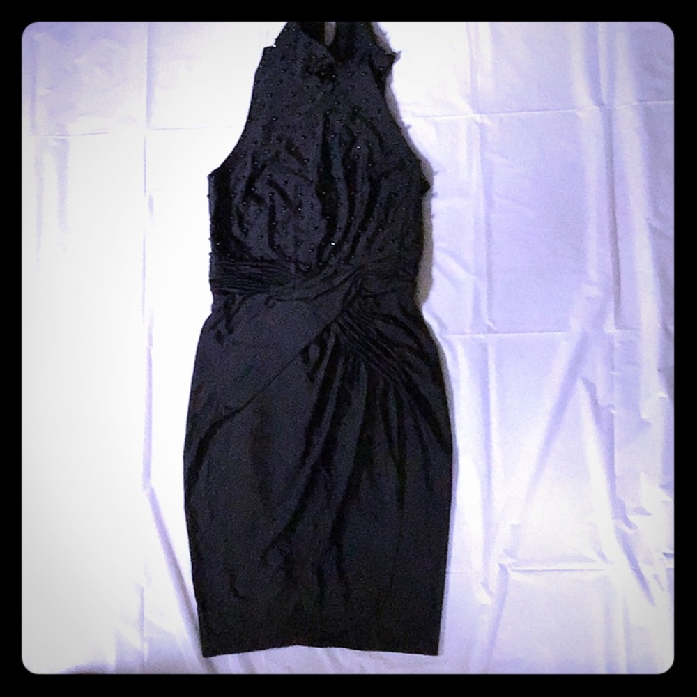 Sleeveless beaded vintage cocktail dress